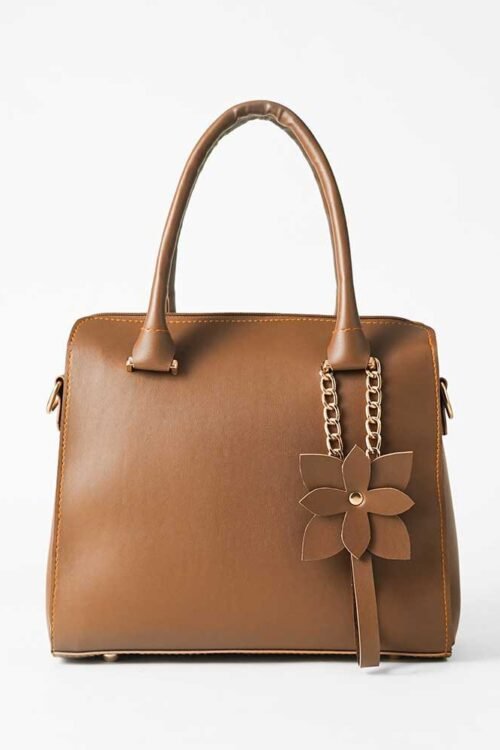 Elegant Floral  Brown Bag