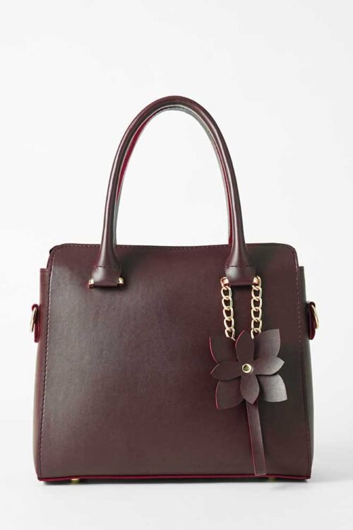 Elegant Floral Maroon Bag