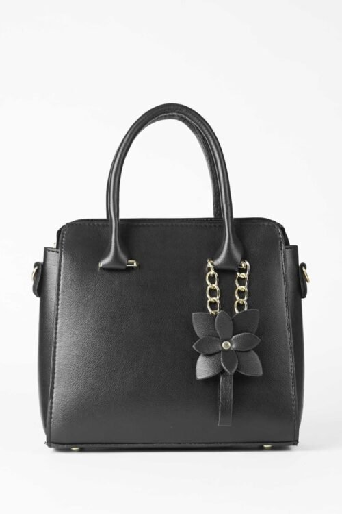 Elegant Floral Black Bag